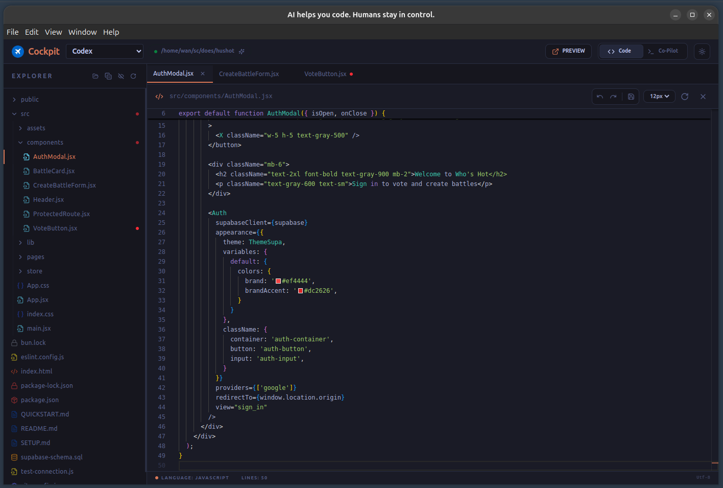 Cockpit Interface Diff